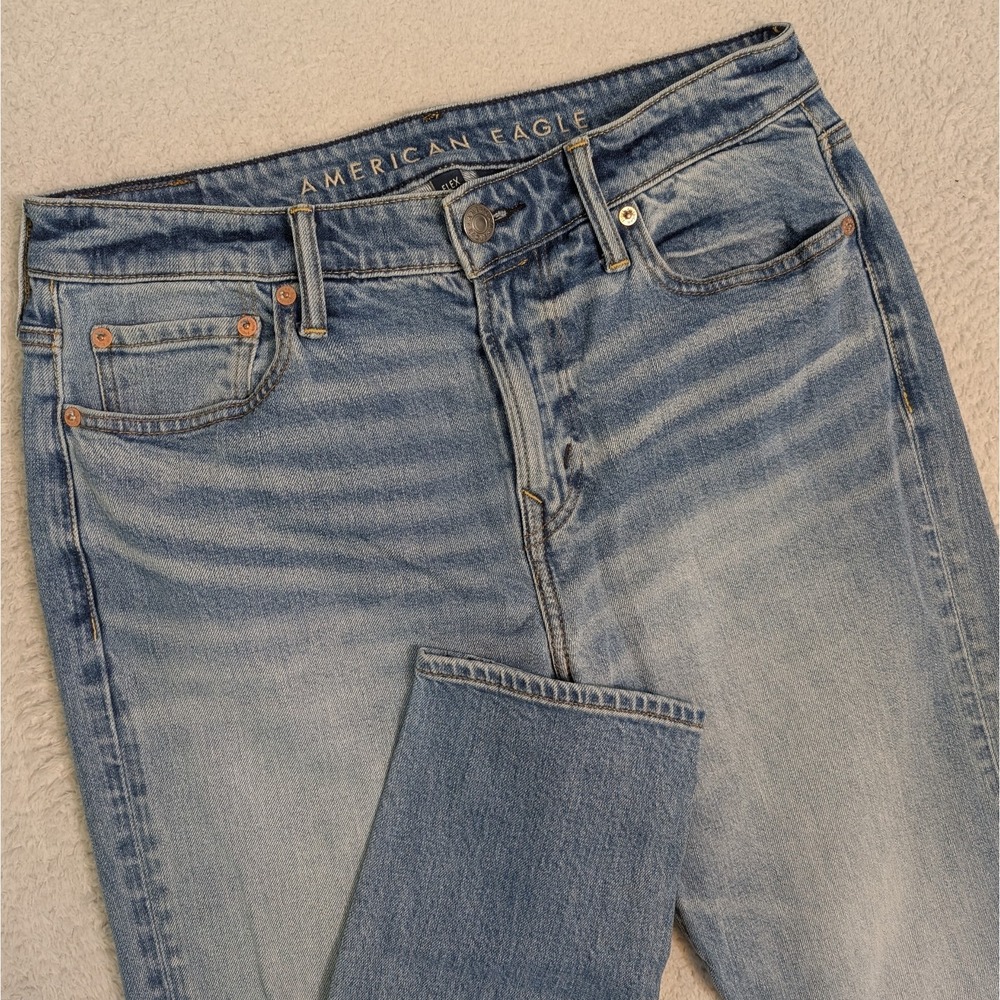 NEW‎ American Eagle Men's Slim Relaxed Flex Fit Blue Jeans 30x34 Light Wash